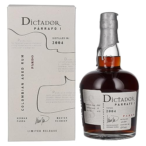 Dictador Párrafo I 18 Years Old Pardo Vintage 2004 41% Vol. 0,7L In Giftbox