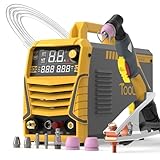 TOOLIOM Plasma Cutter, Non Touch Pilot Arc, Large LED Display 50 Amps Cutter Machine with 110/220V Dual Voltage, IGBT Maximum 3/4 Inch Clean Cut DC Inverter Cutting Machine