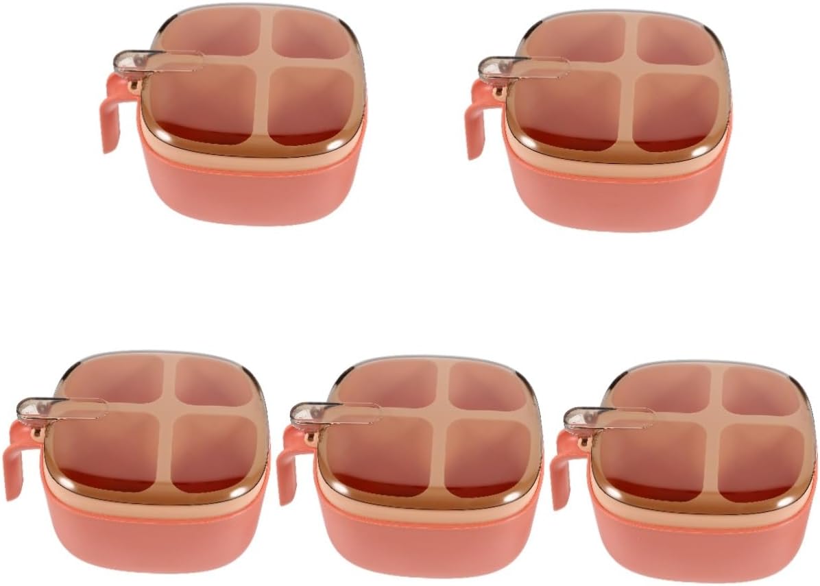 5pcs Box Simplify Kitchen Storage Section Spice Storage Container Condiment Holder Spice Jar for Kitchen