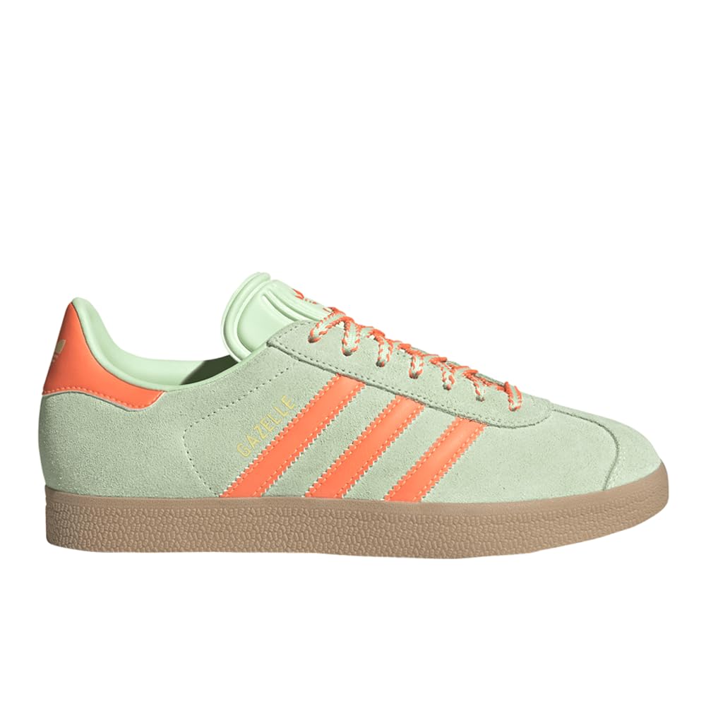 adidas Womens Gazelle Lace Up Sneakers Shoes Casual - Green, Orange 8 Green