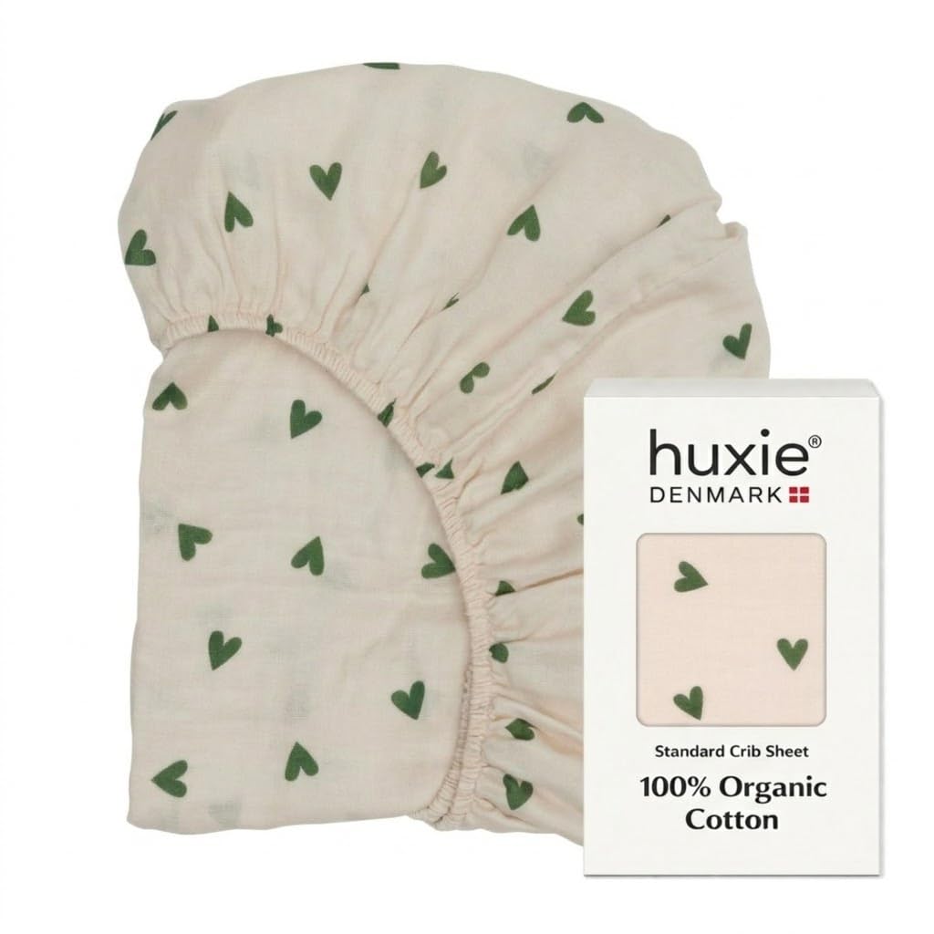Crib Sheets, 100% Organic Cotton Muslin, Fitted 28"x52" Standard