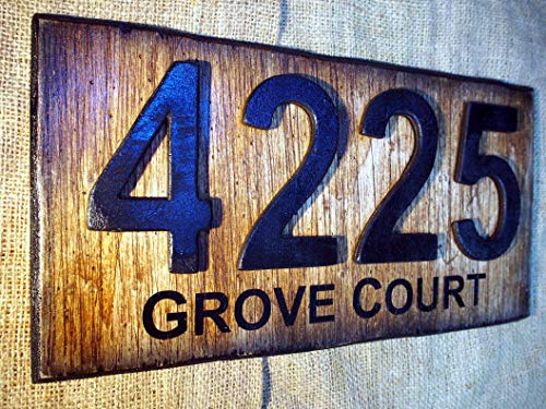 Custom Address Plaque, Rustic House Address Signs, Made Of Distressed Wood, House Numbers, Cabin Housewarming Gifts #TOP1