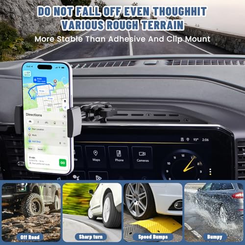 Image of Surfcabin Metal Dash Phone Mount 2022+ Silverado & Sierra 13.4-Inch Screen | Adjustable Multi-Device Phone Holder, No Extra Drilling Required, With 2022 2023 2024 2025 2026, Stable & Anti-Shake