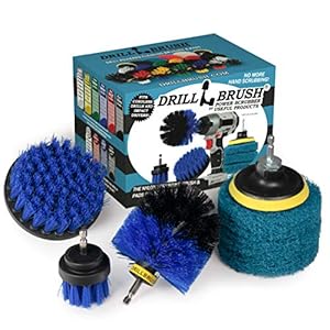 Drillbrush – Drill Brush Power Scrubber – Shower Scrub Brush – Cordless Tile Cleaner – Scrubber Cleaning Kit – Scrub Driver – Bathroom Cleaner Pads – Porcelain Sink Cleaner – Bathtub Stain Cleaner