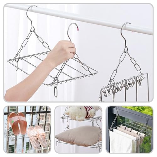 Étendoir à linge balcon durable en acier inoxydable de qualité - 4
