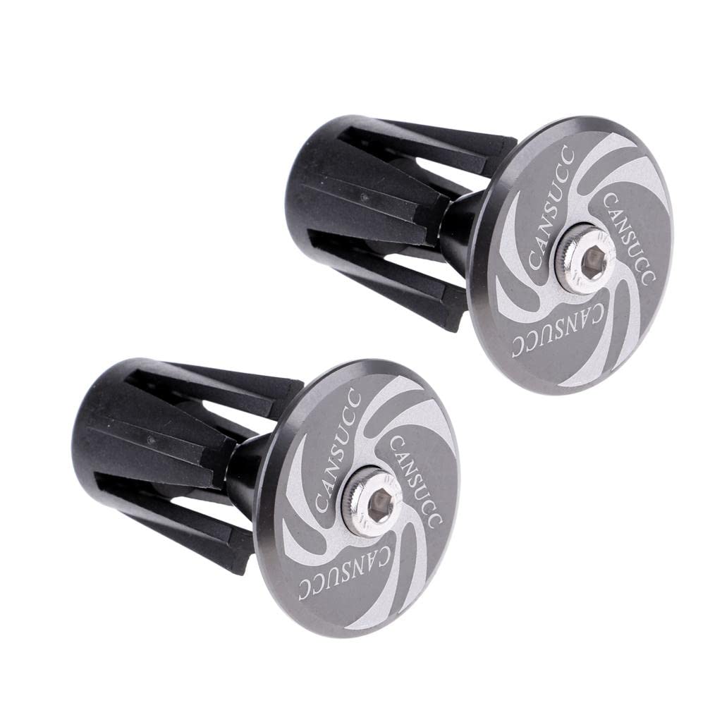 CALANDIS™ 2pcs Handlebar End Caps Handlebar Plugs for Road Bike Mountain Bike Silver | Handlebar Grips Tape & Pads | Bicycle Components & Parts | Cycling-image-24
