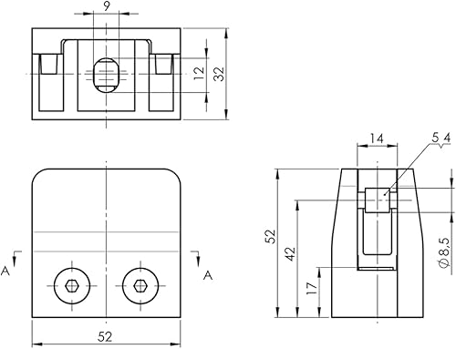Miniatura 9 de Abrazadera de vidrio  4 soportes de vidrio para vidrio templado de 13 a 12 pulgadas (0.315 in-0.472 in), clip de vidrio redondo de acero inoxidable
