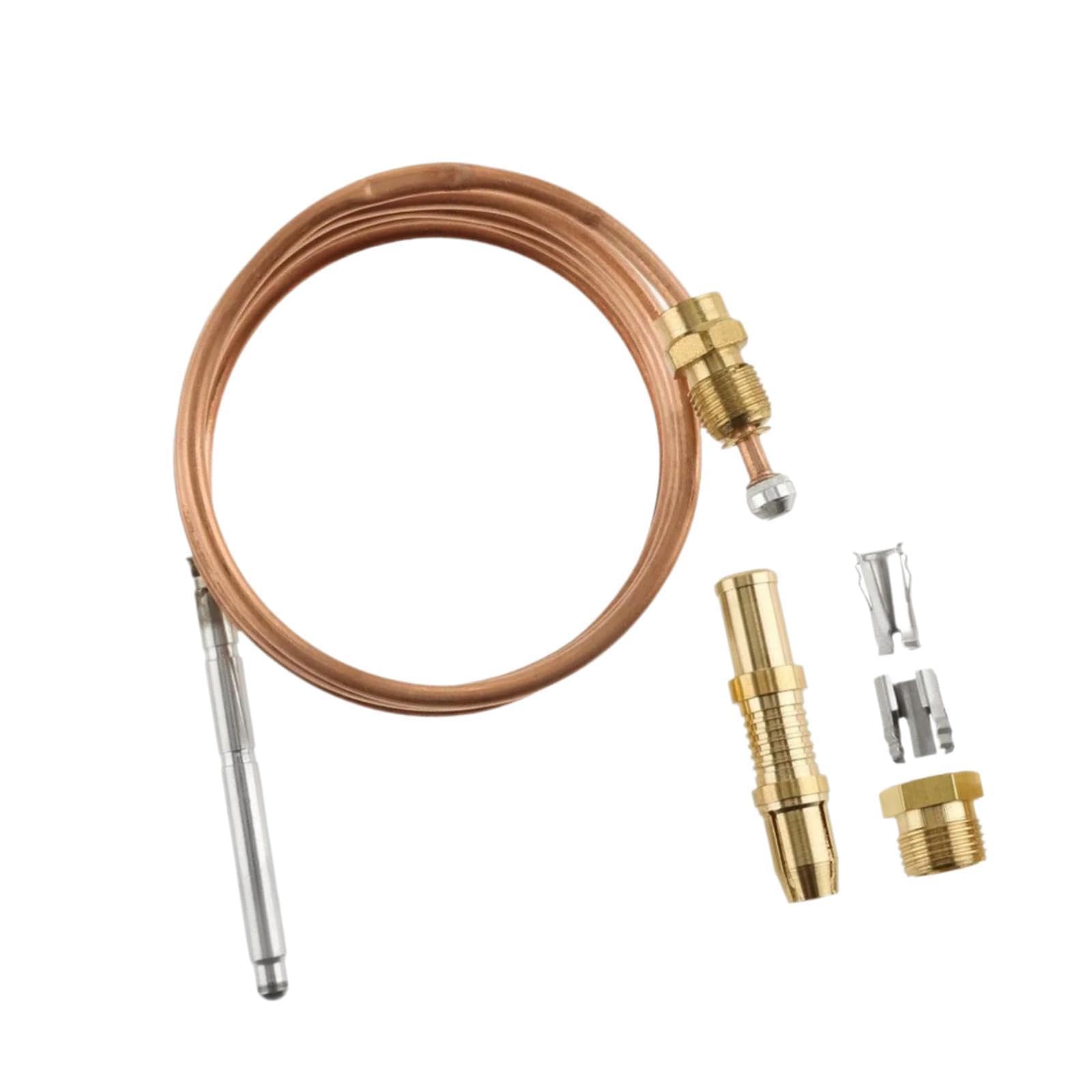MFMEXUL Thermocouple for Thermostat Control, Burner Spare Parts, And Practical Copper Replacement Set for Gas Ovens, 150 cm