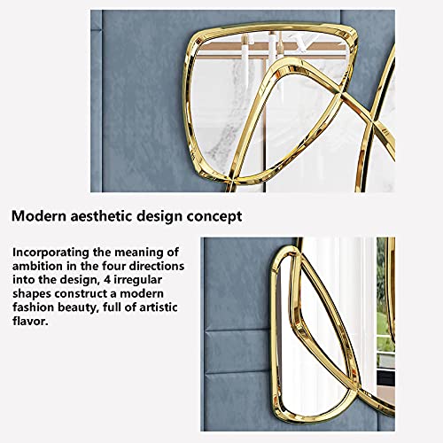 Irregular Mirror Wall Hangings, 304 Stainless Steel Splice ​​Metal Wall Decoration Painting Artwork, Home Decoration With Mirror,39X47In #TOP5