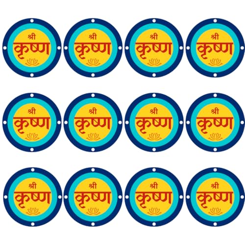 Image of SFV Shri Krishna Premium Vinyl Sticker for Home, Mandir & Temple | High Gloss Laminated Self-Adhesive Waterproof Spiritual Wall Sticker | Easy Peel & Stick Religious Decor