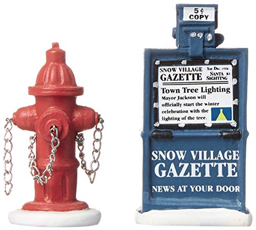 Department 56 Village Fire Hydrant And Newspaper Box Accessory Set Of 2, Multicolor, 5 x 1,981.2 x 5 cm - Image 2