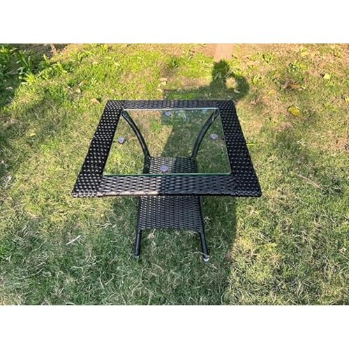 Image of Furniture Designer Patio Chair Set for Garden|| Balcony|| Terrace|| Coffee|| Patio ||Wicker Seating Chair and Table Set Outdoor Furniture (D-12 Black with 4 Chair 1 Table
