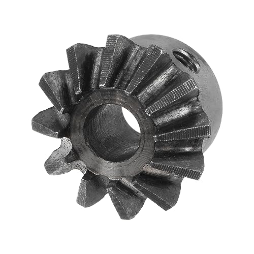 Image of HARFINGTON 2pcs Bevel Gear 1M 12 Teeth 6mm Shaft Hole 1:1 Tapered Bevel Pinion Gear 45# Steel 2 Module 90 Degree Steering Gear, for Hardware Mechanical Rotation