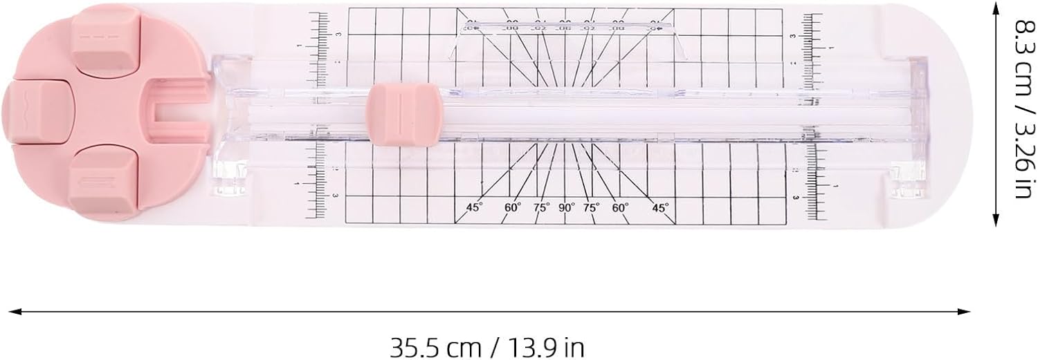 Multi Function Paper Cutter for Scrapbooking and Office Use Pink