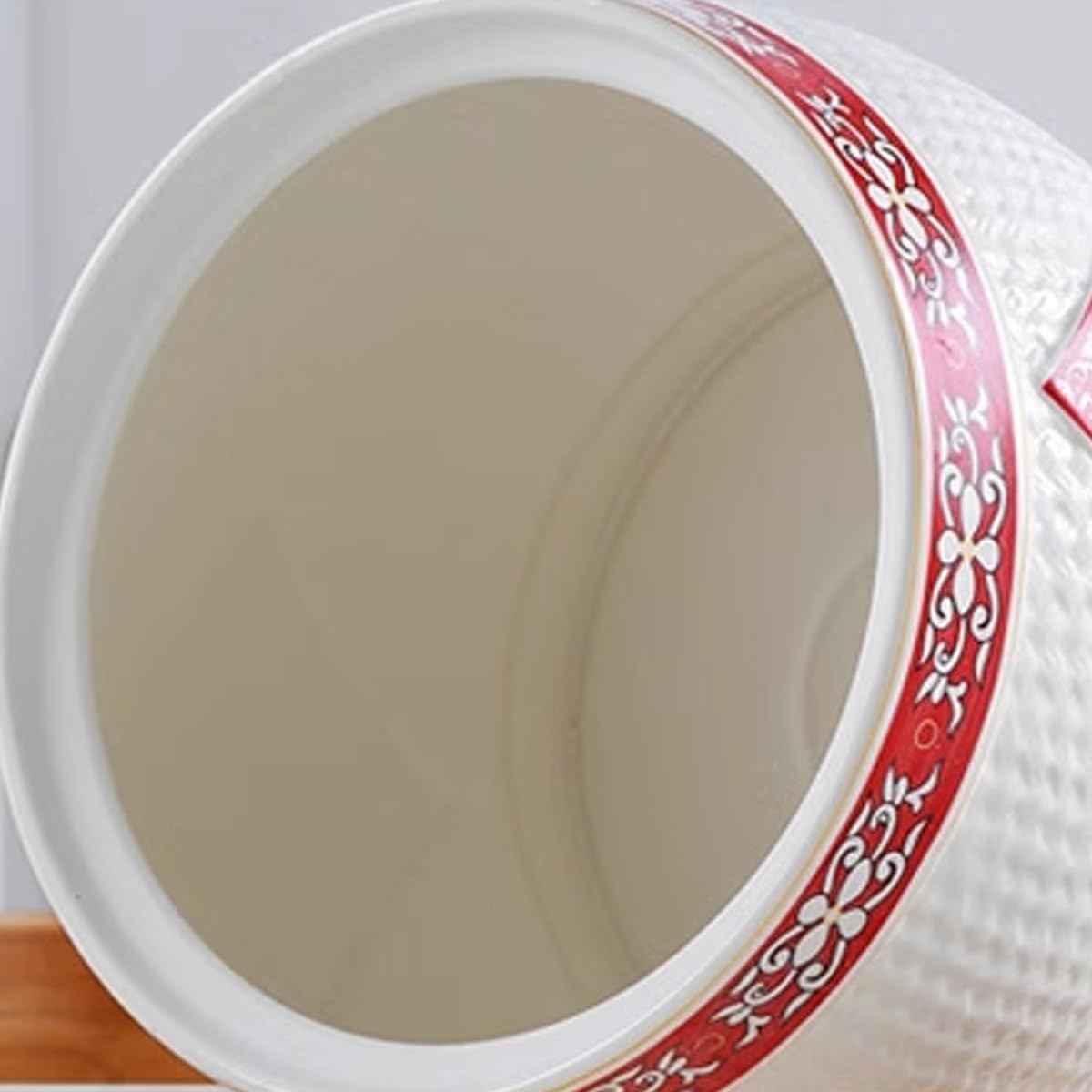 Recipiente para almacenar arroz, tarro para almacenar alimentos, balde de cerámica para arroz, recipiente sellado para arroz, recipiente para cereales y arroz con tapa, 2,5 kg/4 kg/5 kg/7,5 kg/1