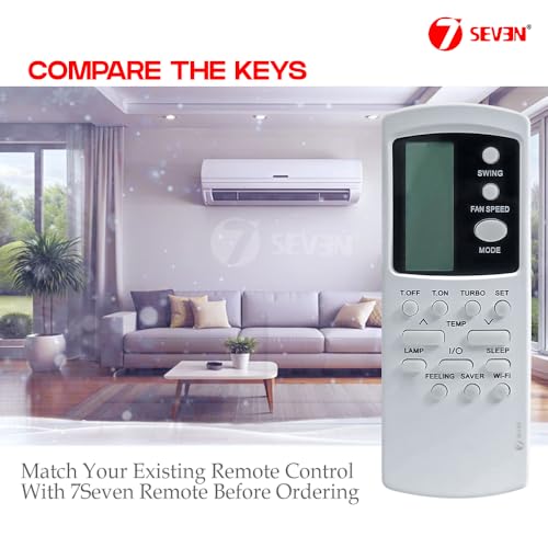 Image of 7SEVEN Compatible Air Conditioner remotes for Original Voltas AC Remote Control Suitable for 1 1.5 2 ton Split or Window ac - Match Exactly with Old Model 31 Remote for Better Performance
