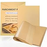 NeteHon 200PCS Parchment Paper Sheets, 9x13 Inches Unbleached Parchment Paper Sheets, Non-Stick Baking Paper for Baking, Grilling, Air Fryer, Bread Cup Cake Cookie And More