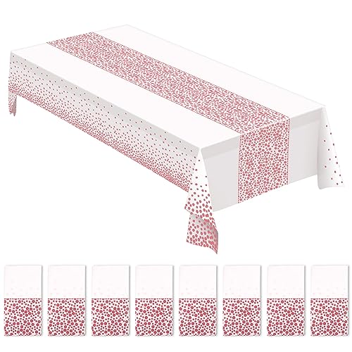 Party Tischdecke Rosa 2 Stück - Einweg-Tischdecke Für Mädchen Geburtstag 220x130cm