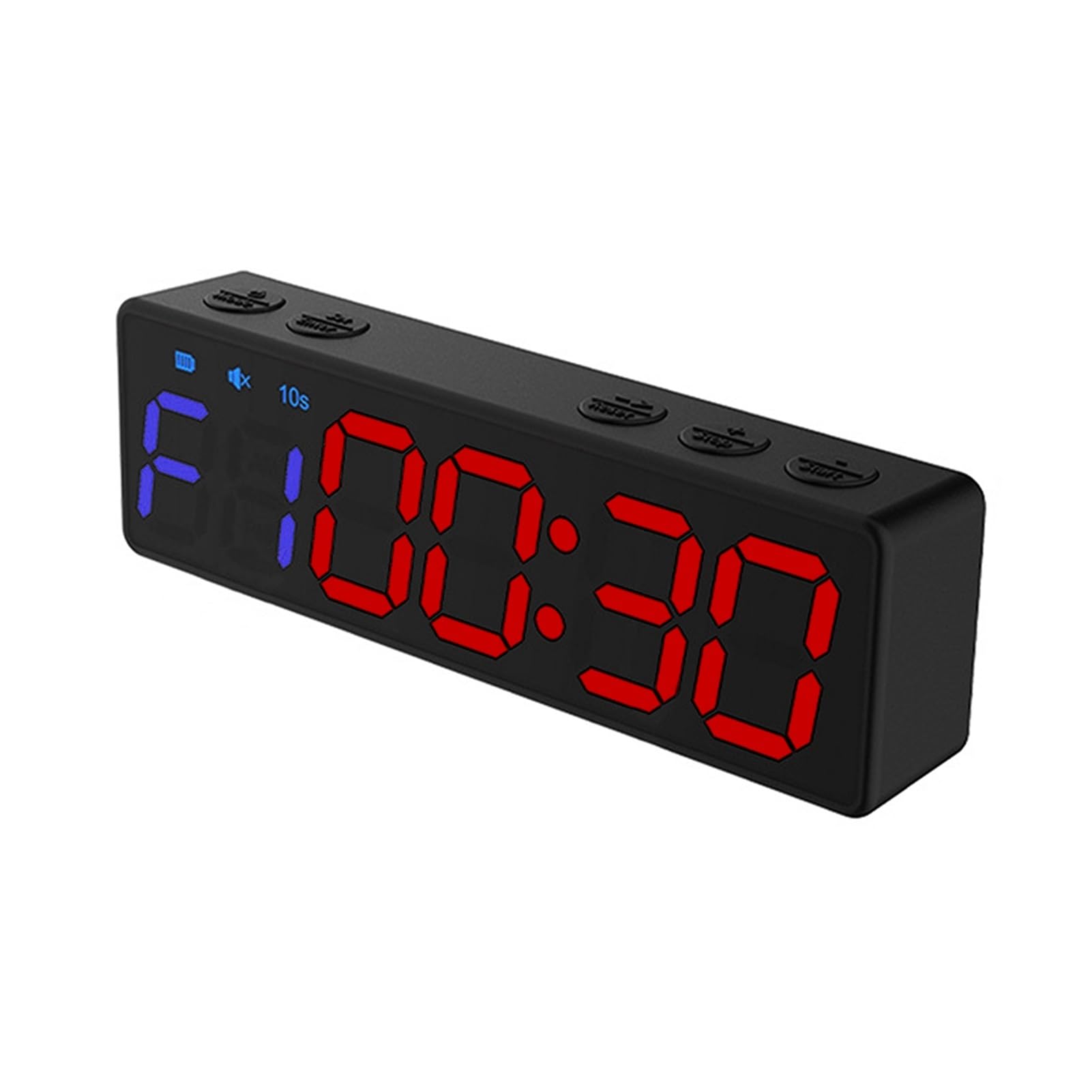 Mini timer da palestra cronometro ricaricabile portatile con conto alla rovescia/orologio retro magnetico for allenamento fitness in a casa Apri da Remoto(Black red)