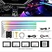 Acrylic Interior Car LED Strip Light with Wireless APP, RGB Dreamcolor 6 in 1 with 175 inches 593 LEDs Fiber Optic Ambient Lighting Kits, 16 Million Colors Sound Active Function Car Neon Lights