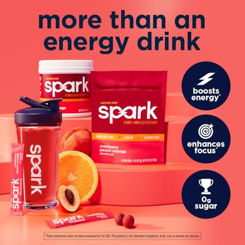 Image of AdvoCare Spark - Energy Drink Mix - Vitamin & Amino Acid Supplement - Supports Energy & Focus - Portable Immune Support - Sugar-Free - Cranberry Peach Orange (10.5 oz)