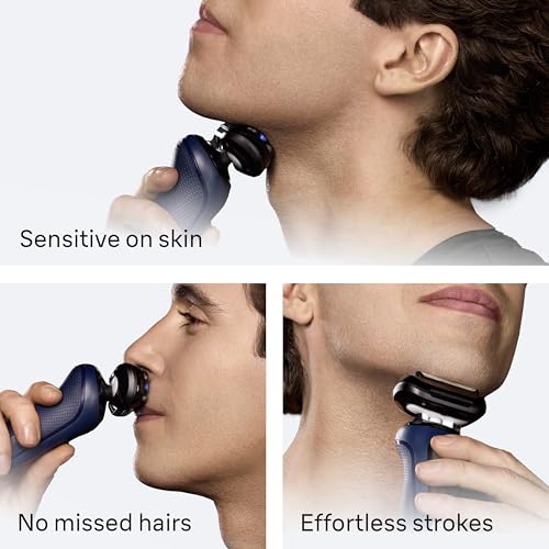 Braun Series 6 Electric Shaver for Men, Wet & Dry Foil Razor, 4-in-1 SmartCare Clean & Charge Center, Precision Trimmer Attachment, Replacement Shaver Head, Travel Case, Dark Blue 6177ps - image 9