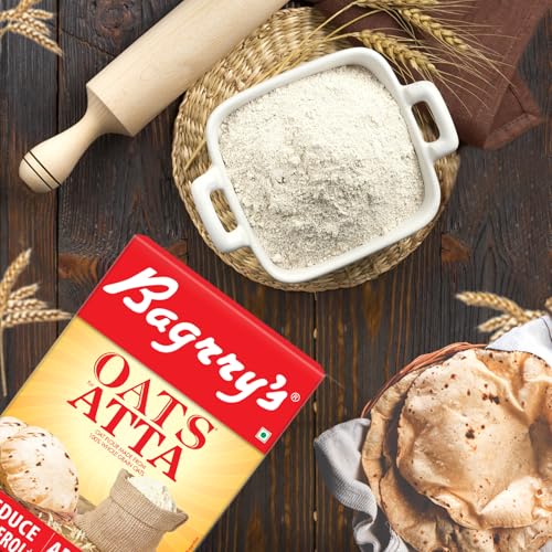 Image of Bagrry's Oats Atta 500gm Box | High in Protein & Fibre | Helps Manage Weight & Reduce Cholesterol | Non GMO | Healthy Oats Atta |100% Whole Grain Oats Atta