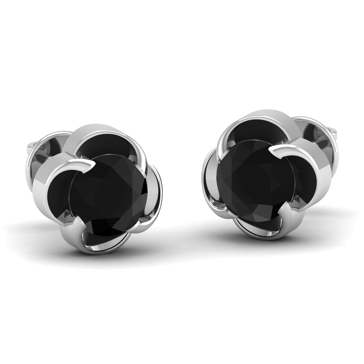 Akshat Sapphire (92.5% purity) Pure Silver Precious Stud Beautiful and Designer Earrings with AAA+ cubic zirconia stone for Girls and Women - S10081_Black (B0C9QR7HGY) Amazon Price History, Amazon Price Tracker