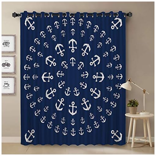 T&H Home Darkening Blackout Curtain for Bedroom - 24 inch Long Window Treatment Curtain Drapes Modern Art Design for…