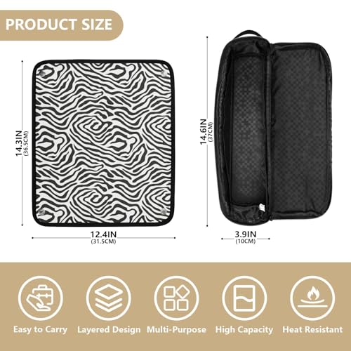 Bolsa de viaje resistente al calor Skin Design Marble para herramientas de cabello, organizador portátil para planchas, rizadores y accesorios de cuidado capilar miniatura 4