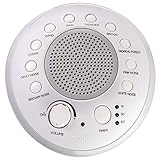 SONEic - Sleep, Relax and Focus Sound Machine. 10 Soothing White Noise and Natural Sound Tracks, with Timer Option. Crystal Clear Quality Sound Speaker & Headphone Jack. USB or Battery Powered - White
