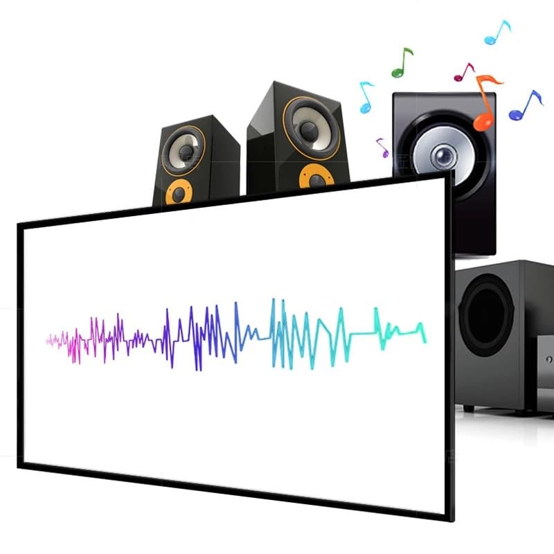Pantalla para proyector tela acústica blanca 110 pulgadas miniatura 3