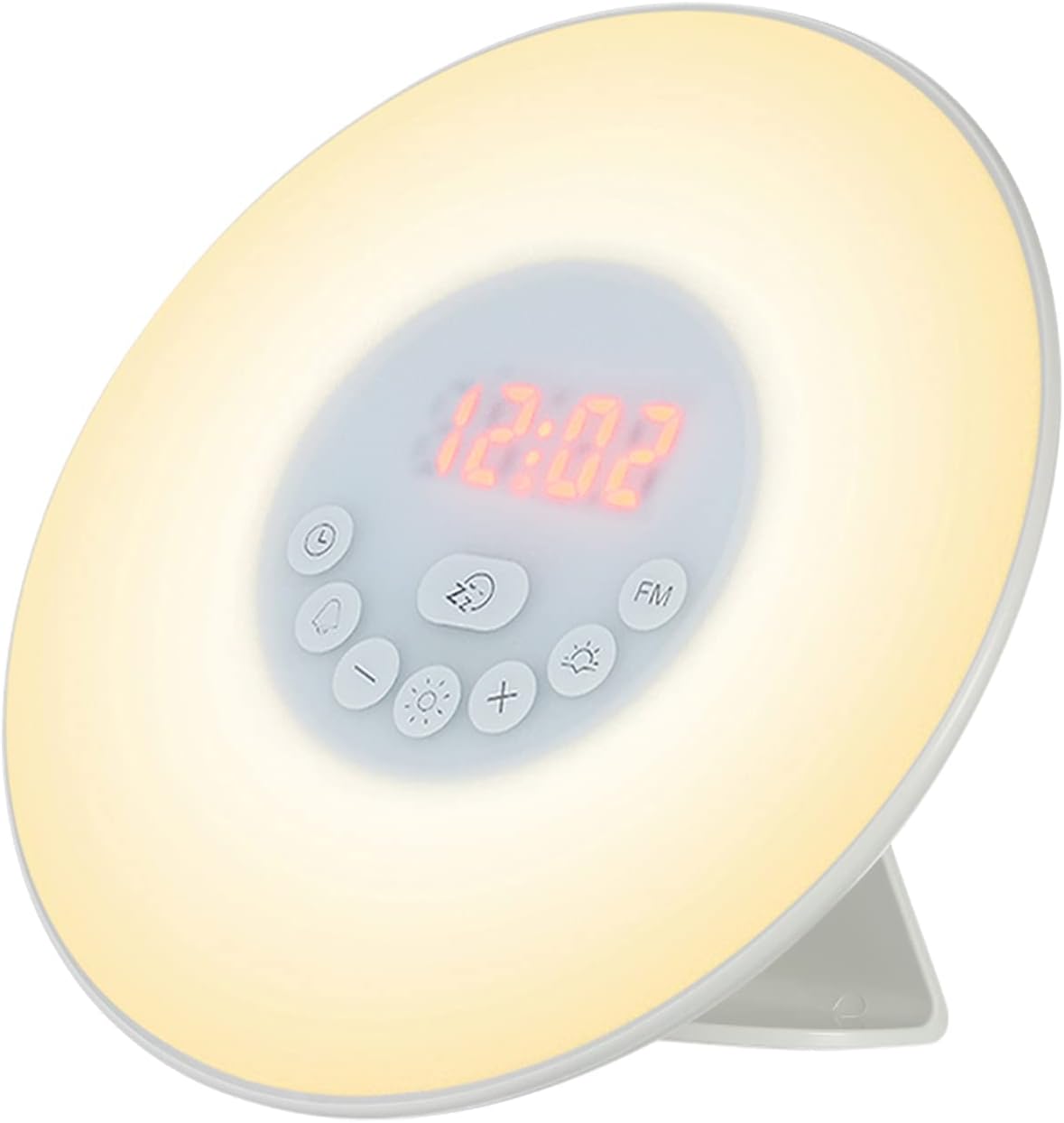 SUNNEEN Timer Wake Up Light Alarm Clock Sunrise/Sunset Simulation Digital Clock with FM Radio 7 Colors Light Nature Sounds Snooze Function Touch Control