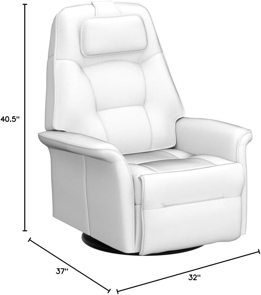 Dimensions of the Fjords Stockholm Small Power Recline Swivel Relaxer Recliner Chair