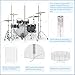 Drum Shield | Portable 4-Panel 2ft x5ft Acrylic Sound Barrier | Full-Length Stainless Steel Hinges | Drum Cage for Home, Church, Practice & Performances.(4 panels)