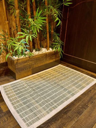 Image of MAMAJI Handmade Darbha (Kusha) Grass Meditation & Pooja Mat | Traditional Puja Aasan for Mandir, Japa, Yoga Sitting | Foldable, Breathable, Eco-Friendly (1)