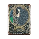 Raiponce Poster éducatif rétro en métal pour enfants   Décoration murale   30 x 40 cm