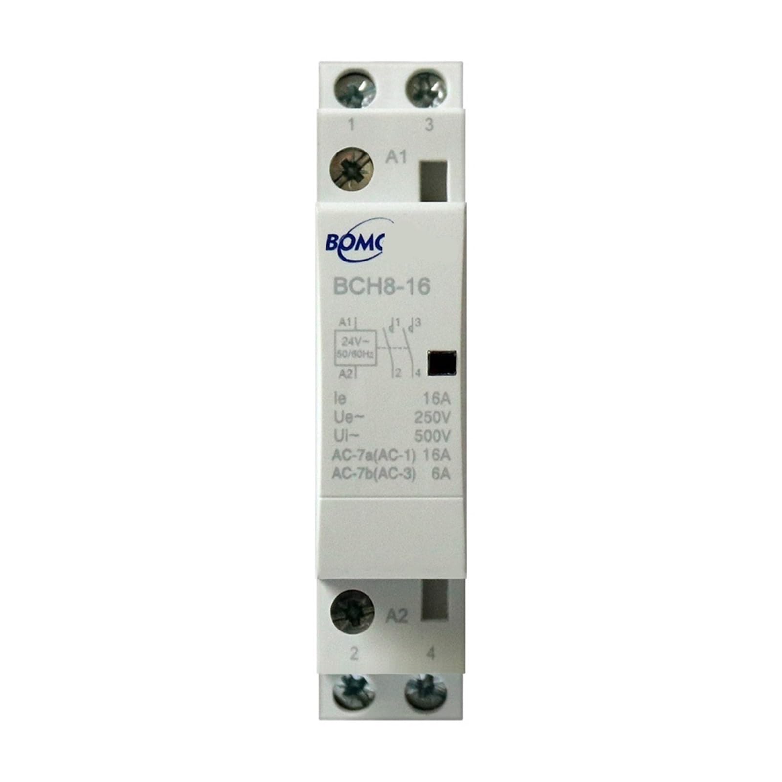 Stycznik 220 V Stycznik Rele 230V 24V Y Nc Szyna DIN Domowy Modułowy (16A, 2NC, 24V)