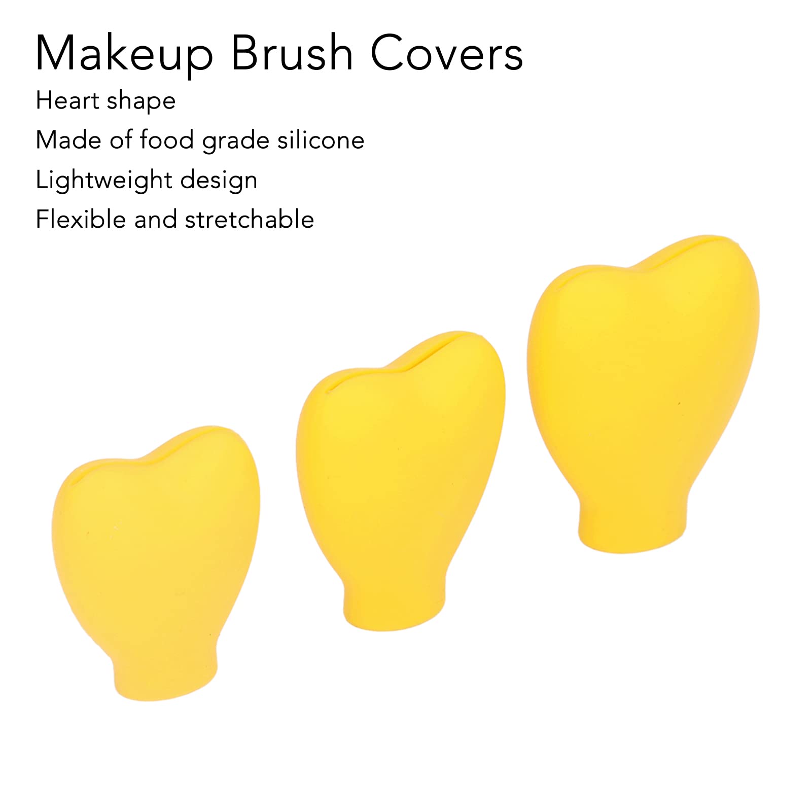 12pcs Makeup Brush Covers, Silicone Makeup Brush Covers Heart Shape Brush Organizer Case for Makeup Storage and Protect Makeup Bag Reusable Travel Brush Storage Holder