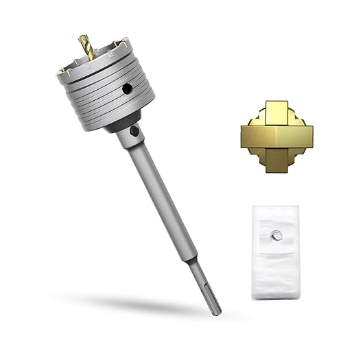 Miniatura 11 de Sierra de agujero de hormigón de 4", sierra de agujero de mampostería de 100 mm, con varilla de conexión SDS Plus de 220 mm para perforación de