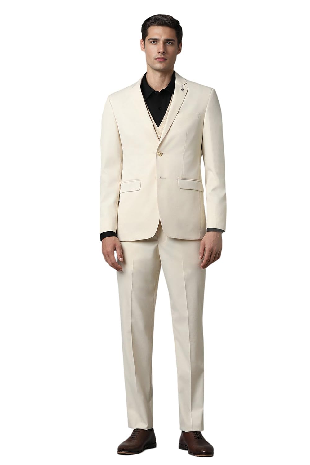 Men's Polyester Blend Three Piece Suit-Dress Set