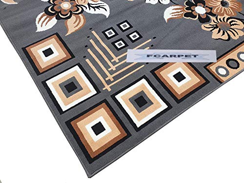 Image of Modern Carpet Velvet Touch 6.0X 8.0 Feet Grey AE
