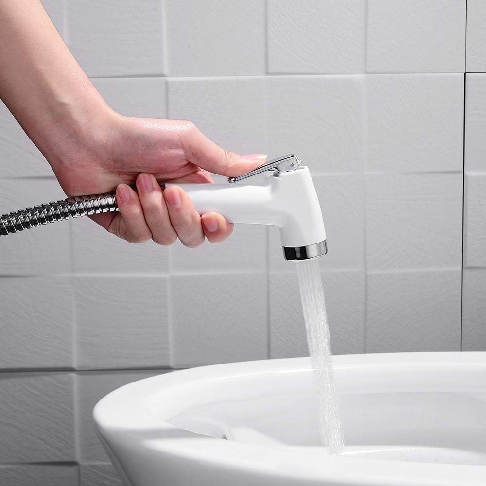 KURIC Big Conti ABS Health Faucet with Ss-304 Grade 1 Mtr Flexible Tube and Wall Hook, Jet Spray for Toilet, Shower Faucet, Toilet Bidet Sprayer Set, Health Faucet Set for Bathroom, White (B0DFH1B2ZG) Amazon Price History, Amazon Price Tracker