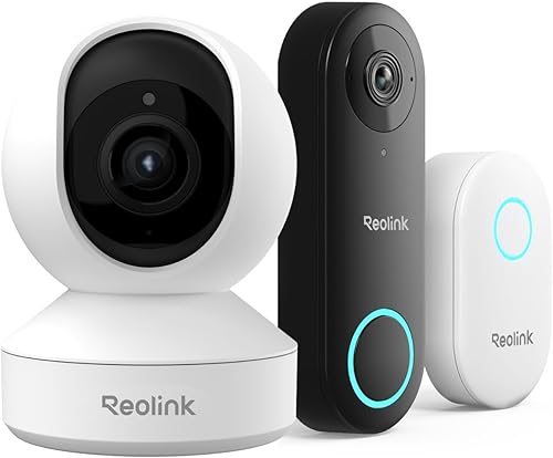 REOLINK Paquete de cámara de timbre de 5 MP para interiores, zoom E1, control remoto en una aplicación, sin cuota de suscripción, almacenamiento