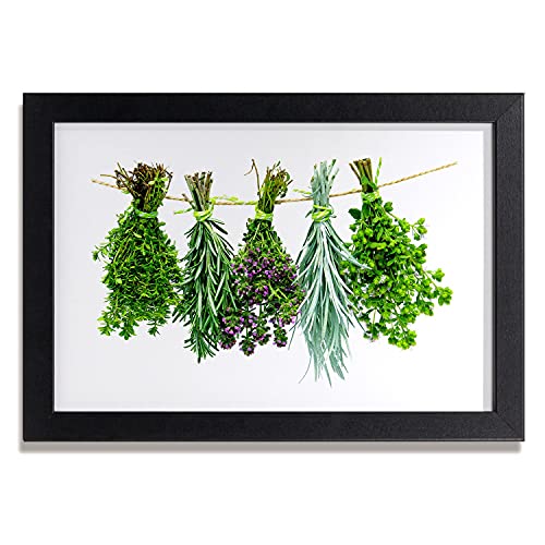 Tableau peinture décoratif Tulup 30x20 cm avec cadre en bois moderne texturé