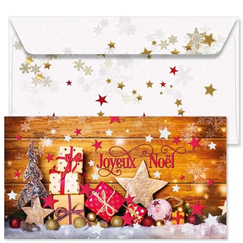 Formulaires imprimés bon cadeau à remplir X1296F1-100-V1 avec enveloppe Noël x100