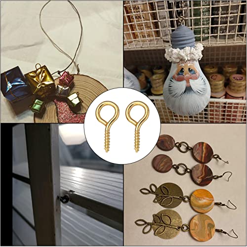 image for Linsoir Beads 7X14mm Screw Eye Pins for Jewelry Making Eyepins Hook Ey