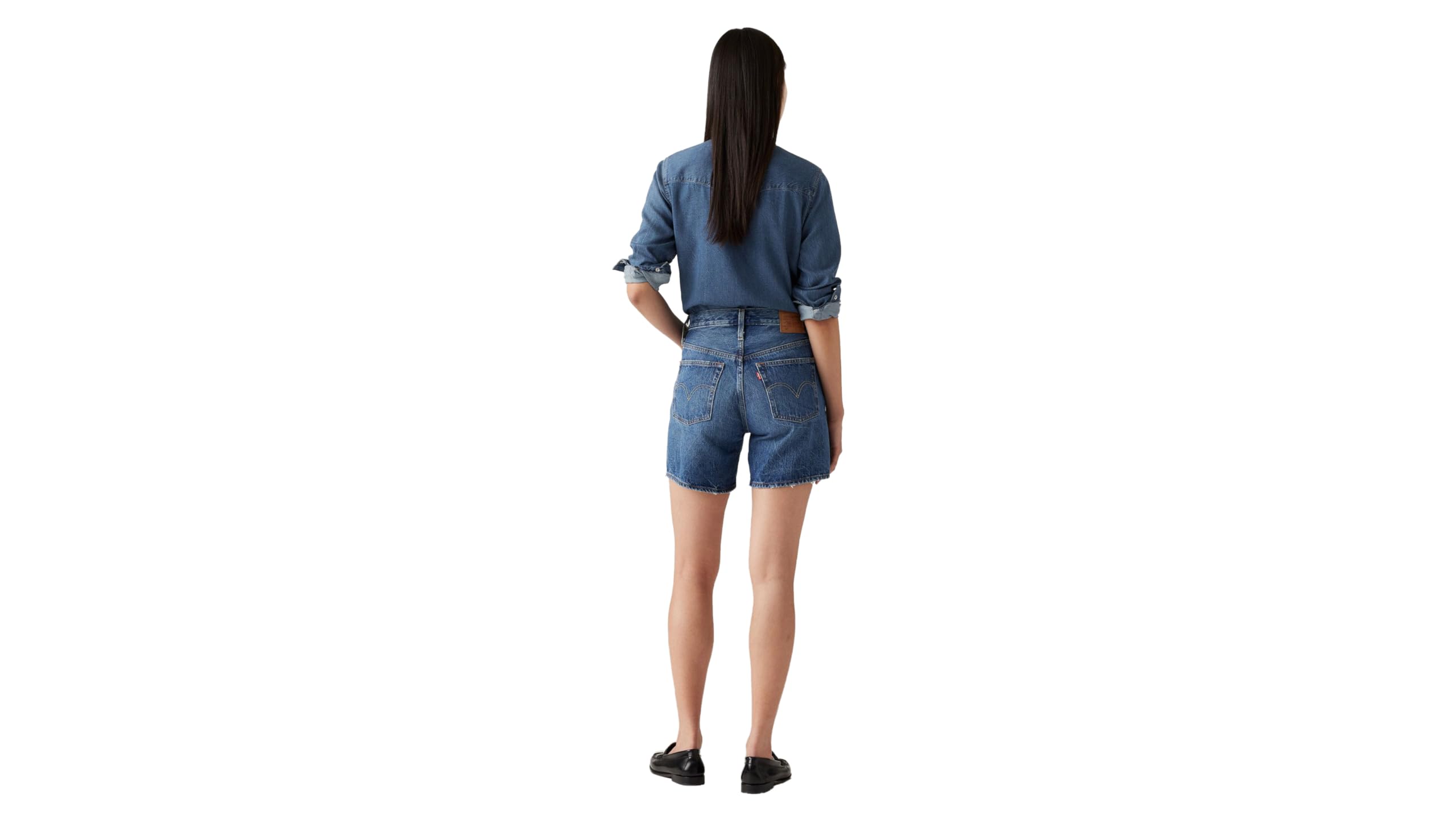 Levi's Damen 501 Mid Thigh Shorts Denim Shorts