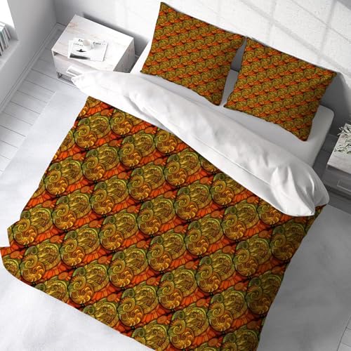 Ensemble de literie microfibres doux pour des nuits sereines aux motifs faits main - 3