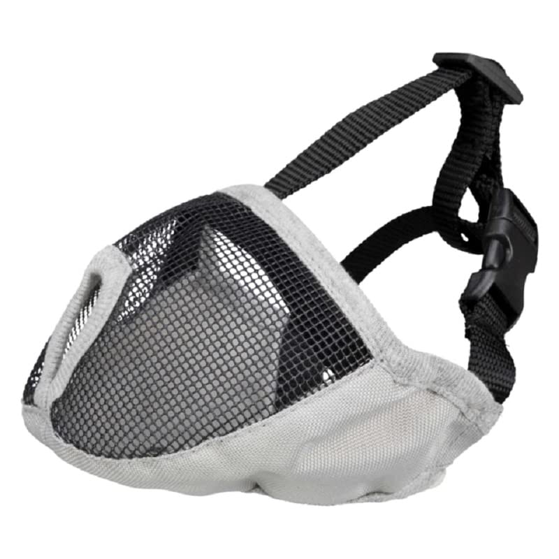 Muzzle for Short-Nosed Breeds, Polyester, S–M Short, Grey (B0B2LRBCCY) Amazon Price History, Amazon Price Tracker
